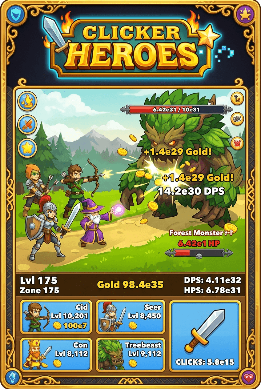 Clicker Heroes - Play Free Online Game