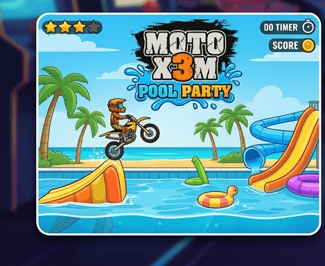 Moto X3M Pool Party - Play Free Online Game