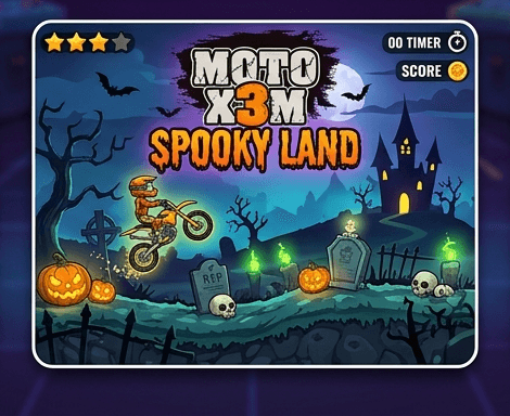 Moto X3M Spooky Land - Play Free Online Game