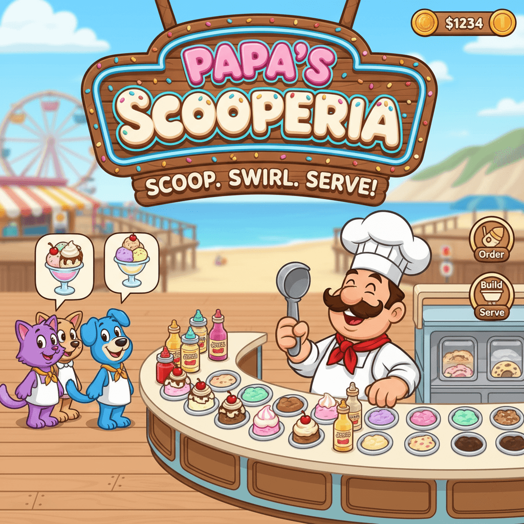 Papa's Scooperia - Play Free Online Game